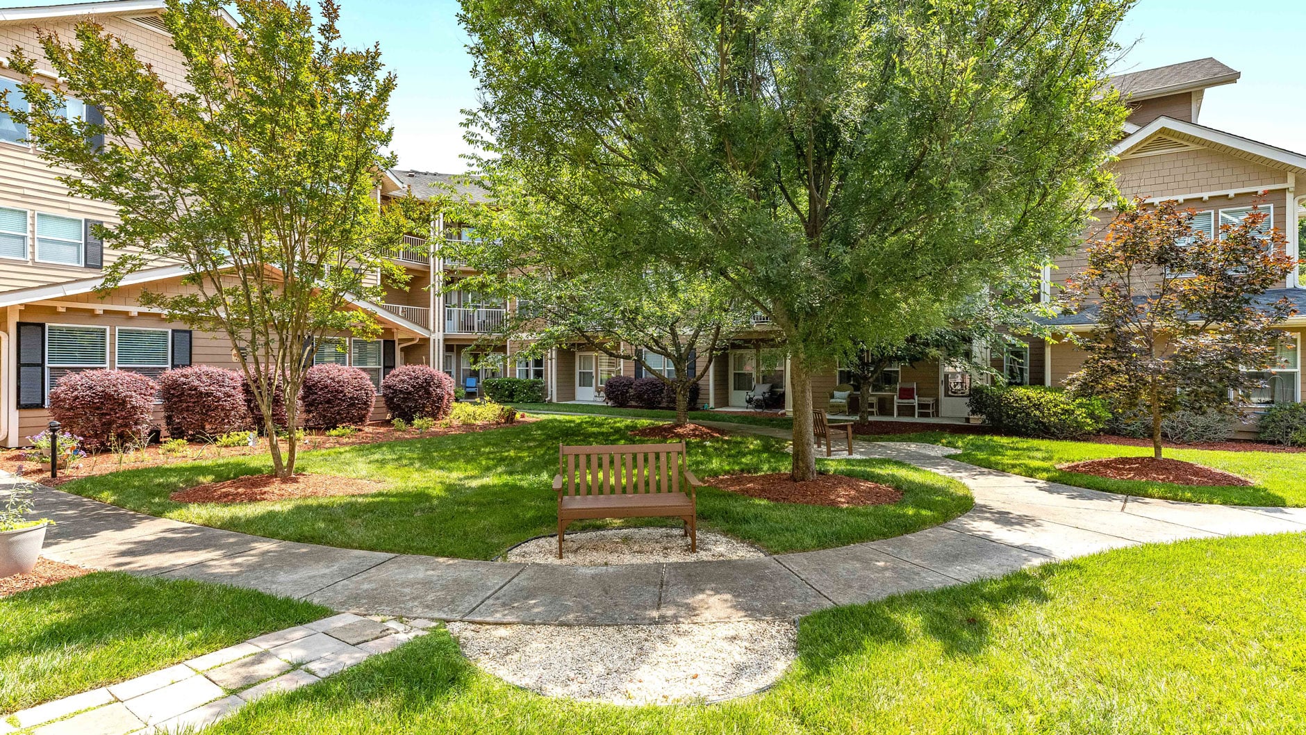 The outdoor patio at The Lodge at Wake Forest